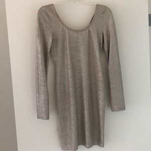 Shimmery BCBG Long-Sleeved Dress Sz S